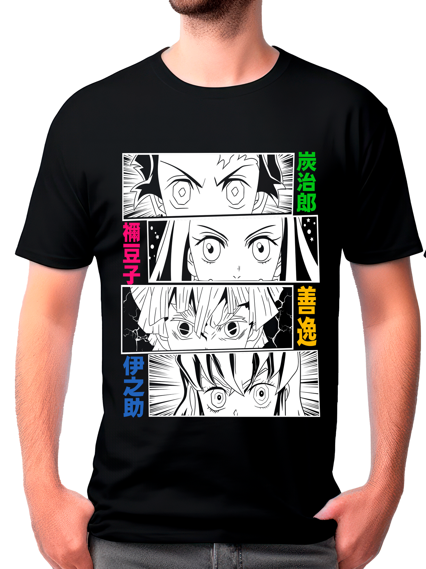 camisa inosuke,tanjiro,zenitsu y nezuko(demon slayer)