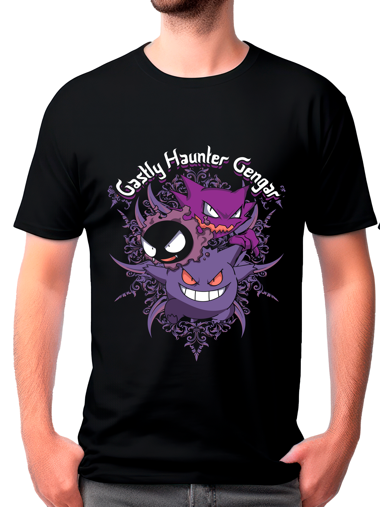 camisa gengar,gastly y haunter(pokemon)