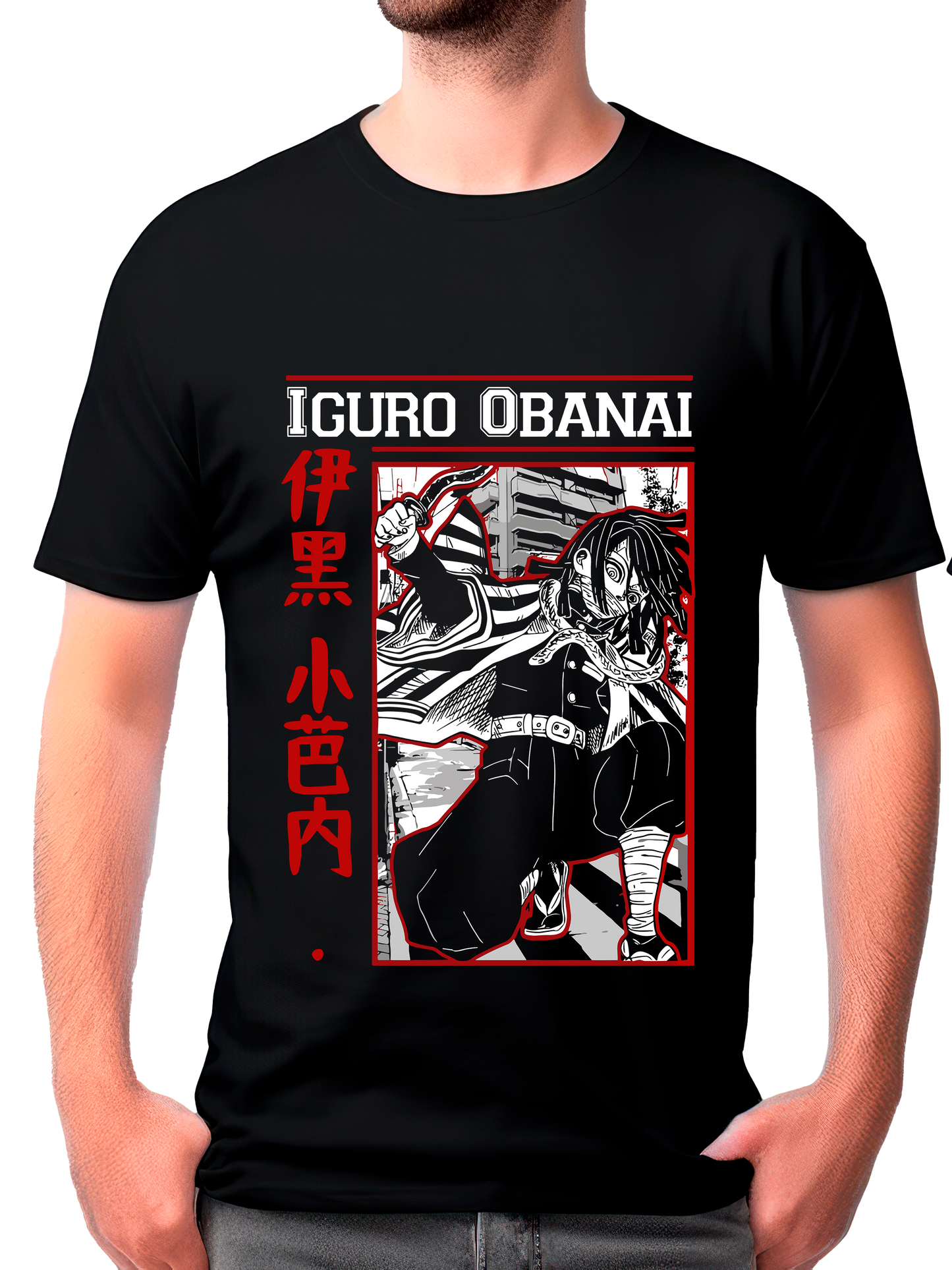 camisa  iguro obanai (demon slayer)