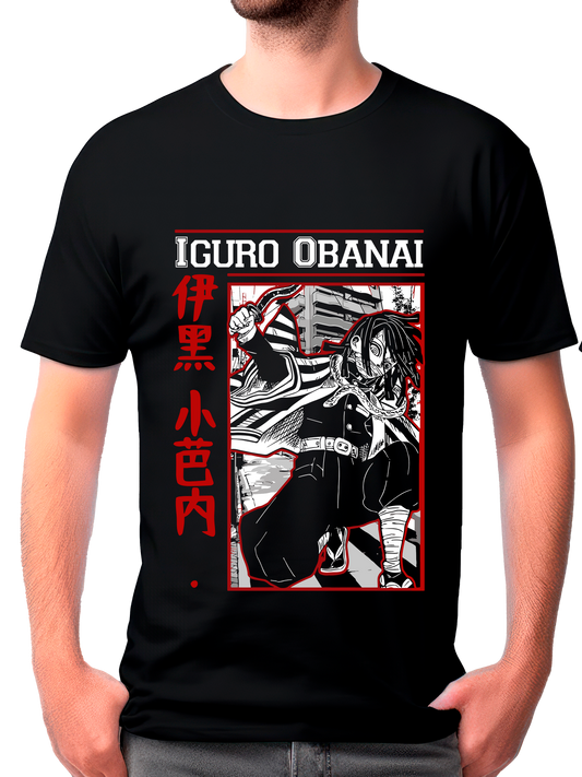 camisa  iguro obanai (demon slayer)