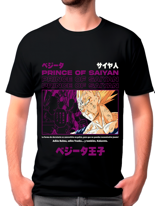 camisa majin vegeta (dragon ball z)