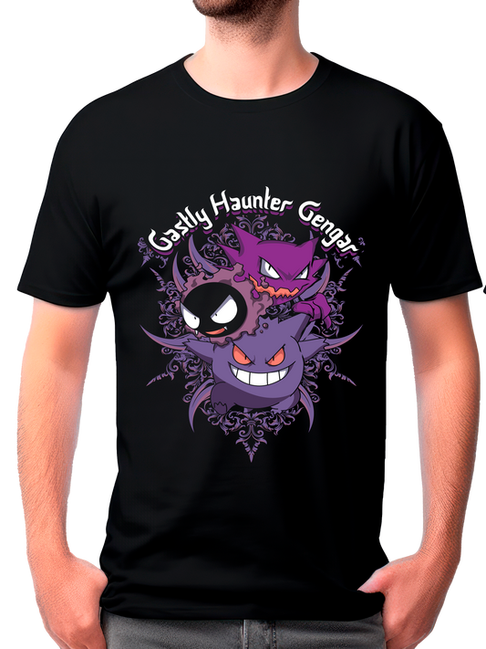 camisa gengar,gastly y haunter(pokemon)