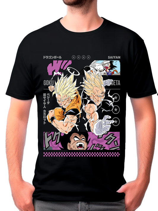 camisa goku y vegeta (dragon ball z)